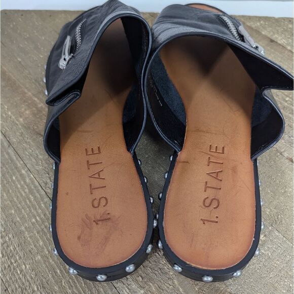 Cadwyn Slide Sandal In Black Leather 7.5 NWT - Picture 4 of 8